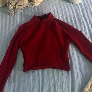 Zara Women's Burgundy Long Sleeve Sweatshirt